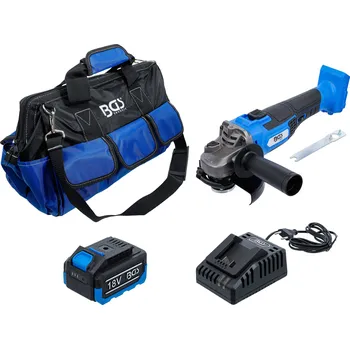 úhlová bruska Bruska úhlová aku, sada, bezkartáčová, 18 V, s akumulátorem a rychlonabíječkou - BGS 7396