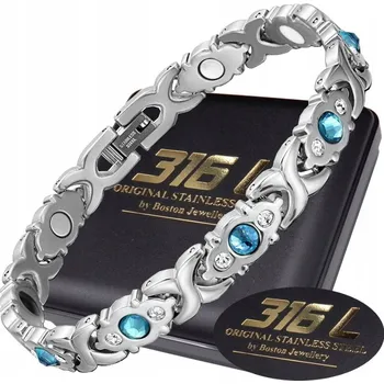 Náramek STŘÍBRNÝ ZDRAVOTNÍ MAGNETICKÝ NÁRAMEK DÁMSKÝ