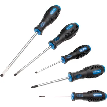 Šroubovák Šroubováky ploché 4-6,5 mm a křížové PH 1-2, sada 5 dílů – BGS 7943
