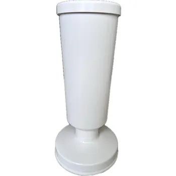 Váza Madona hřbitovní váza plast se zátěží 30 cm - bílá
