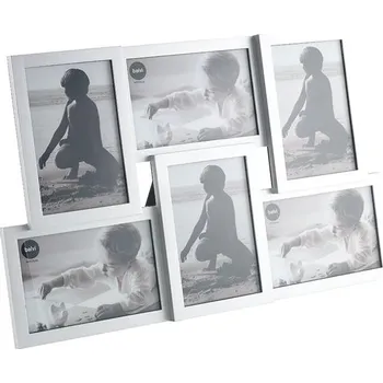 Rám na obraz Balvi Fotorámeček stolní/nástěnný Isernia 23013, plast, 10×15cm (6×), stříbrný