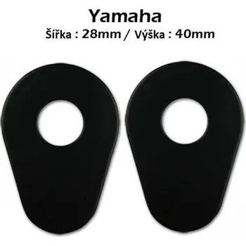 Osvětlení pro motocykl HSM Indy Spacer (záslepka do kapoty pod blinkry), alu černá, Yamaha, 28 x 40 mm