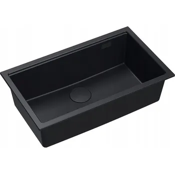 Granitový dřez Jednokomorový dřez Quadron LOGAN 110 ocel černý