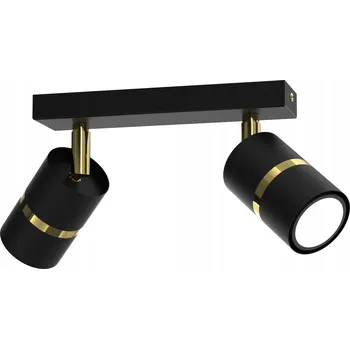Stropní svítidlo trubka stropní svítidlo s nastavitelným směrem stropní svítidlo 2xGU10 LED černo-zlaté