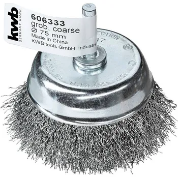 Vrtačka kwb Ucpávkový kartáč, vlnitý ocelový drát HSS, pro použití s vrtačkami a akumulátorovými šroubováky 606333 1 ks