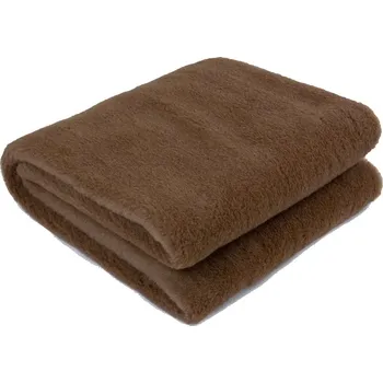 deka BabičkaOvečková.cz Deka (přikrývka) z velbloudí a ovčí vlny merino jednostranná (jednovrstvá) hnědá, Velikost 220 x 200 cm