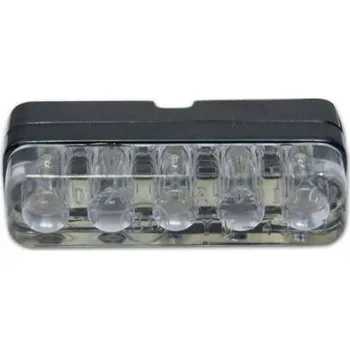 Osvětlení SPZ HSM LED osvětlení spz černé, hranaté, rozměry 38x9x18 mm