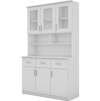 Komoda Příborník eMeblast bílý 53 x 120 x 200 cm