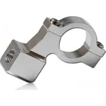 HSM Svorka pro upevnění zrcátek na řídítka motorky, stříbrná, M10 pravý, pro 7/8 22 mm řídítka