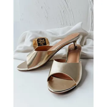 Dámské pantofle Dámské pantofle DORIMI ZY0973 Barva: Zlatá, Velikost: 39