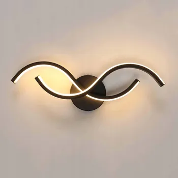 Nástěnné svítidlo ČERNÉ NÁSTĚNNÉ SVÍTIDLO LED LINEÁRNÍ 3000K MODERNÍ DO OBÝVACÍHO POKOJE 1687LM