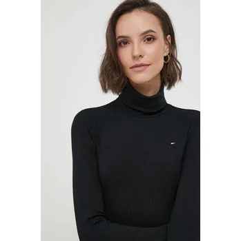 Pánské tričko Tričko s dlouhým rukávem Tommy Hilfiger WW0WW39826 černá 99X, vel. XS