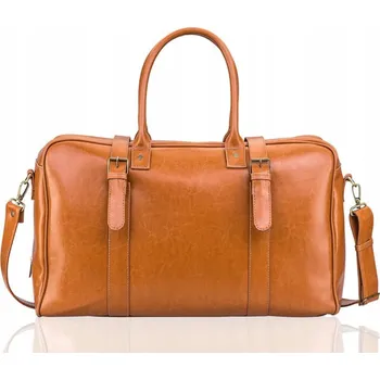 Cestovní taška Cestovní víkendová taška Kožená příruční zavazadlo hnědá SOLIER
