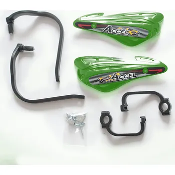 ACCEL chrániče páček s alu upevněním STRONG (22+28mm) dvoubodové upevnění (ALU-černá, PLASTIK-zelená) (ACCEL chrániče páček s alu upevněním STRONG (22+28mm) dvoubodové upevnění (ALU-černá, PLASTIK-zelená))