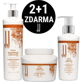 Kosmetická sada JJ Curly šampón 350 ml + maska 500 ml + krém 150 ml kosmetická sada pro vlnité vlasy