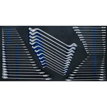 Vložka do dílenského vozíku XL: očkoplochý klíč / oboustranný očkový klíč / sada oboustran