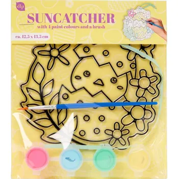 kreativní sada LAPAČ SLUNCE Velikonoce JARO KUŘE V VEJCI + BARVY a ŠTĚTEC KUŘÁTKO