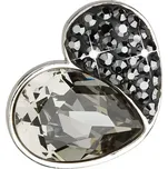 Stříbrný přívěsek s krystaly černé srdce 34161.3