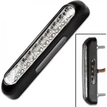 Motodíl HSM LED zadní světlo Line, černé, čiré sklo