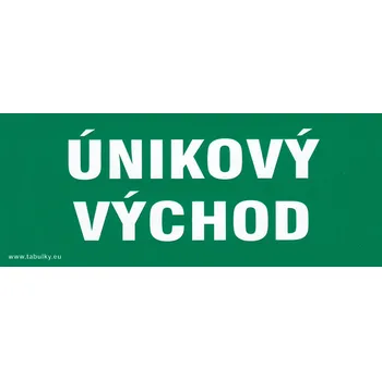Značení Únikový východ (plastová tabulka 210x87 mm)
