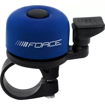 Příslušenství pro cyklistiku zvonek FORCE MINI paličkový, modrý