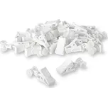 Wooline Plastové žabky na záclony do plastových kolejniček, bílé otočné