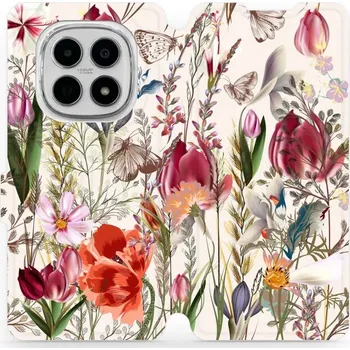 Pouzdro na mobilní telefon Flipové pouzdro Mobiwear - Xiaomi Redmi Note 15 4G - MP01S Rozkvetlá louka (Knížkové flip pouzdro, obal, kryt na mobil Xiaomi Redmi Note 15 4G - MP01S Rozkvetlá louka, materiál Umělá kůže + TPU - ochrana 360°, stojánek, silikonová vanička, magnetické)