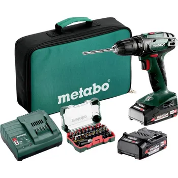 Vrtačka Metabo aku vrtací šroubovák, 18 V, 2 Ah LiHD bezkartáčové, kufřík, bez akumulátoru, bez nabíječky, 602207930