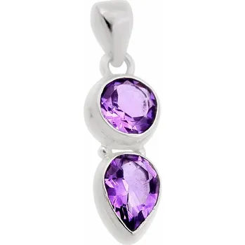 Přívěsek Ametyst broušený přívěsek stříbro Ag 925 37841 2,2 cm, 3,6 g