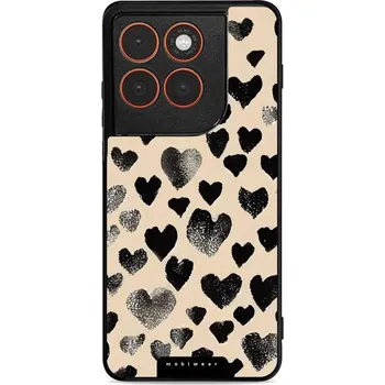 Pouzdro na mobilní telefon Lesklý kryt Mobiwear Glossy - Motorola Edge 70 - GA51G Černá srdíčka (Prémiové lesklé pouzdro, obal, kryt Mobiwear Glossy na mobil Motorola Edge 70 - GA51G Černá srdíčka, materiál Plast + TPU silikon - krytí po všech stranách, neošoupatelný potisk, tenké)