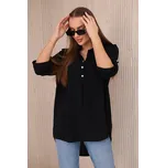 Halenka s prodlouženým zadním dílem černá Barva: Černá, Velikost: universal