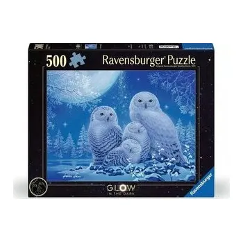 Puzzle Puzzle 500 świecące - Sowy