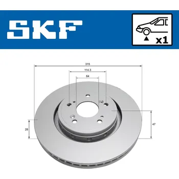 Brzdový kotouč Brzdový kotouč SKF VKBD 81303 V1