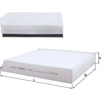 Kabinový filtr Filtr, vzduch v interiéru MAHLE LA 879