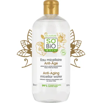 SO'BiO ETIC Voda micelární anti-age argan a hyluron 500ml SO’BiO étic