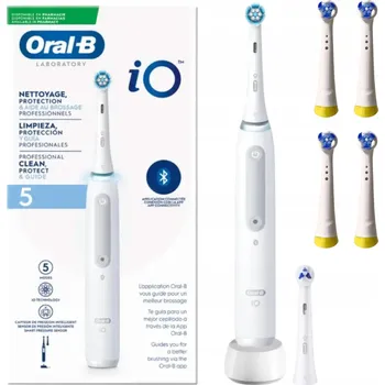 Elektrický zubní kartáček Laboratorní bílý magnetický Kartáček OralB IO5 - 2 hlavice