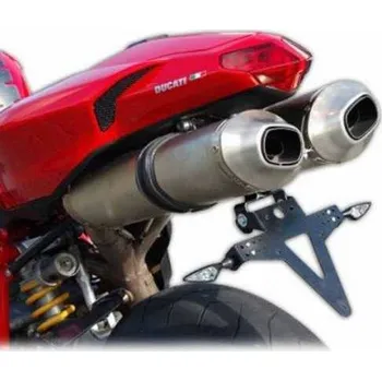 Držák SPZ HSM Držák SPZ DUCATI 848/1098/1198, nastavitelný, černý, s držákem odrazky