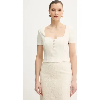 Dámská halenka Halenka Guess EVELINA W6RP08.KCBO2 béžová 01X, vel. XS