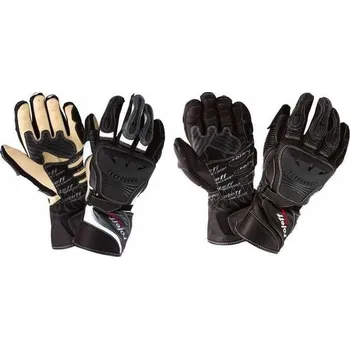 Sport Roleff Sachsenring černé kožené sportovní rukavice na motorku, velikost S