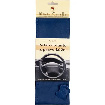Potah na volant Kožený potah volantu (velikost A, modrý)