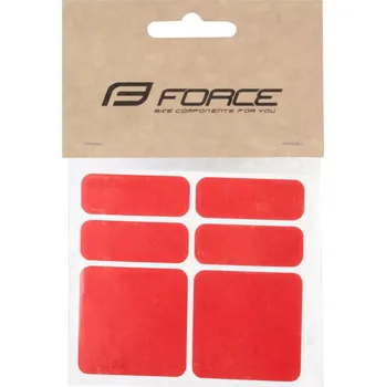 nálepky FORCE reflexní sada 6 ks, červené