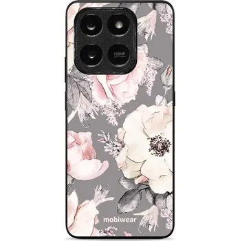 Pouzdro na mobilní telefon Lesklý kryt Mobiwear Glossy - Honor X7d - G034G - Květy na šedém pozadí (Prémiové lesklé pouzdro, obal, kryt Mobiwear Glossy na mobil Honor X7d - G034G - Květy na šedém pozadí, materiál Plast + TPU silikon - krytí po všech stranách, neošoupatelný potisk,)