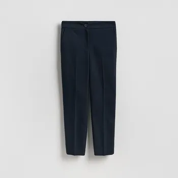 Dámské kalhoty Reserved - Kalhoty s puky z bavlny - tmavomodrá - 183IS-59X - 183IS-59X-36