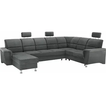 Sedací souprava Sedací souprava, látka tmavě šedá, pravá, SANTIAGO U