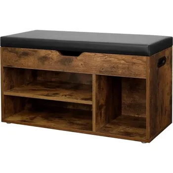 Botník s lavicí hnědý 80×30×44 cm