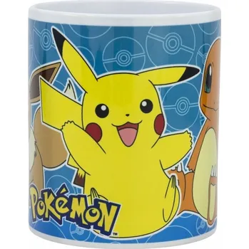POKEMON PIKACHU EVEE CHARMANDER keramický hrnek s uchem 325ml