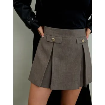 Dámské kraťasy Sinsay - Sukňové šortky - béžová - 152HC-08M - 152HC-08M-L