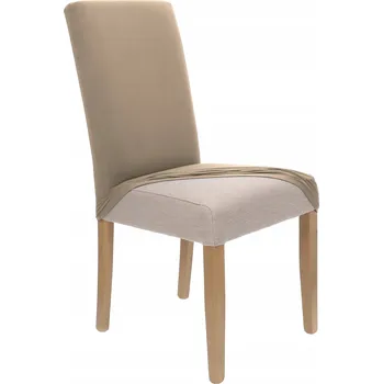 Potah na židli Potah na židli UBIERAMY MEBLE hnědý elastický 6 ks