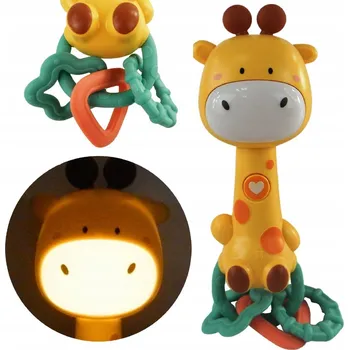 Svítící chrastítko Luxma BT0242Ż žirafa žlutá