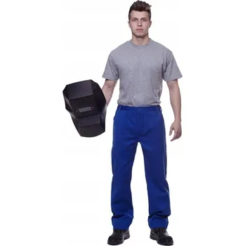 montérky Pracovní kalhoty do pasu nehořlavé modré, M